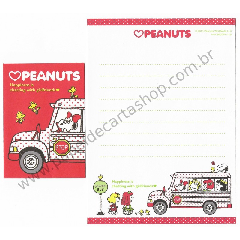 Kit 2 Conjuntos de Mini-Papel de Carta BELLE & Girlfriends Peanuts