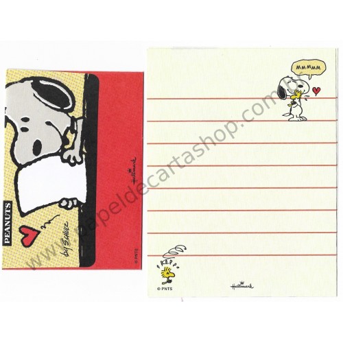 Conjunto de Mini Papel de Carta Snoopy and Love Letter