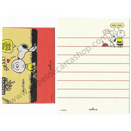 Conjunto de Mini Papel de Carta Snoopy and Charlie Smak