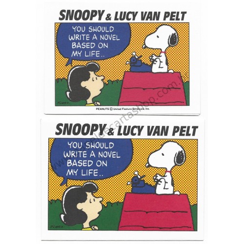Conjunto de Mini-Papel de Carta Antigo Snoopy Lucy Van Pelt Peanuts