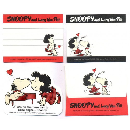Conjunto de Mini-Papel de Carta Snoopy & Lucy Van Pelt CVM Peanuts