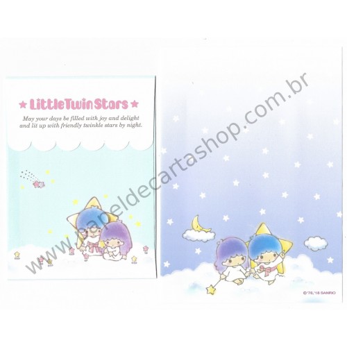 Ano 2018. Kit 3 Conjuntos de Papel de Carta Little Twin Stars Sanrio