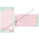 Ano 2018. Conjunto de Papel de Carta P Hello Kitty & Sanrio Characters