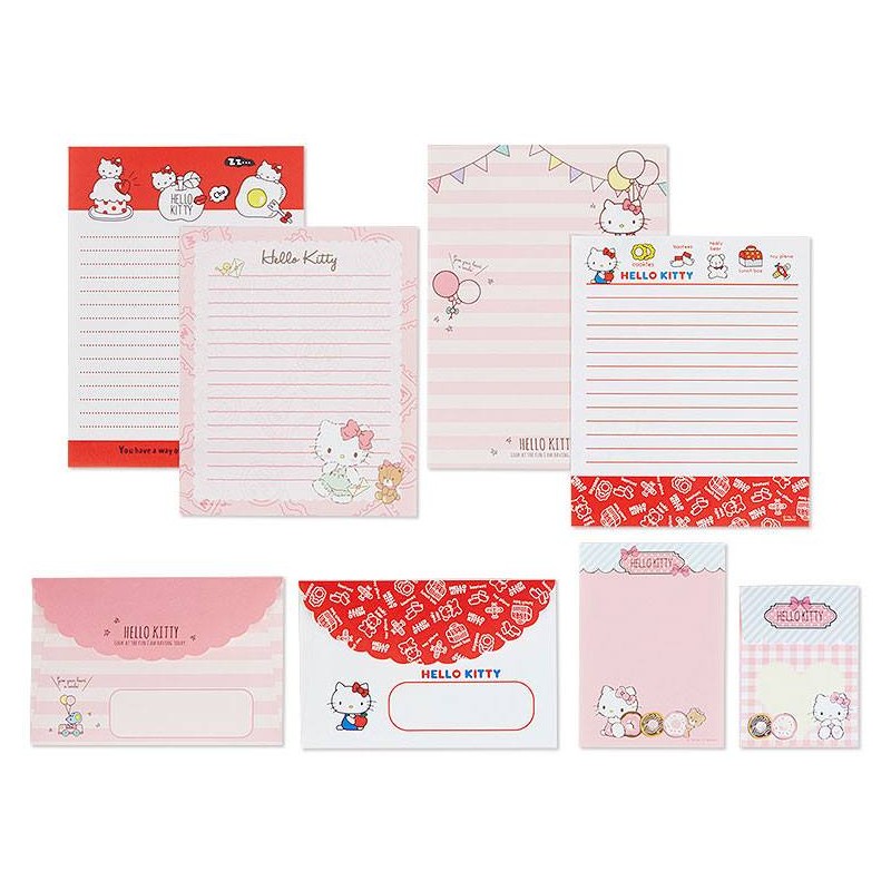 Ano 2017. Kit 3 Conjuntos de Papel de Carta Hello Kitty Sanrio