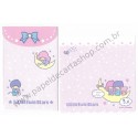 Ano 2014. Conjunto de MINI-Papel de Carta Little Twin Stars Ribbon Sanrio