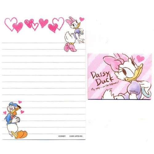 Kit 2 Conjuntos de Mini-Papel de Carta Donald & Daisy Duck Disney