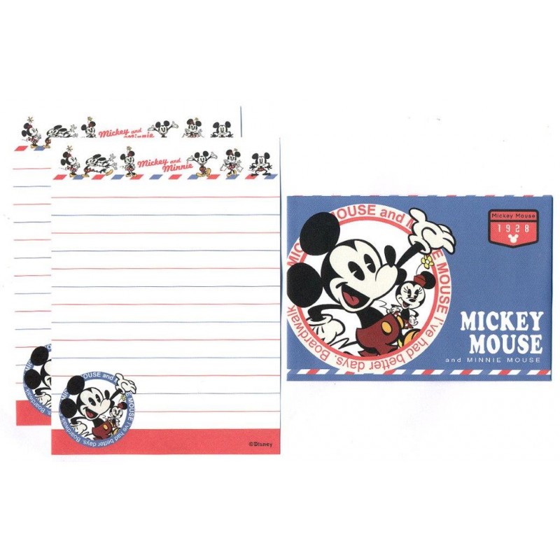 Conjunto de Mini-Papel de Carta Mickey & Minnie Mouse 19281 Disney