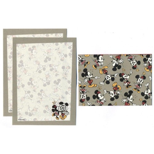 Conjunto de Mini-Papel de Carta Mickey & Minnie Mouse 19282 Disney