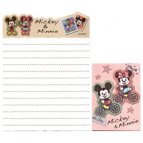 Kit 2 Conjuntos de Mini-Papel de Carta Mickey & Minnie N1 Disney