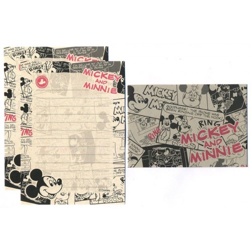 Conjunto de Papel de Carta Pequeno Mickey & Minnie Cartoon Disney