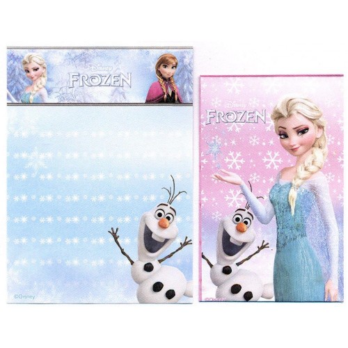 Kit 2 Conjuntos de Papel de Carta Pequeno Frozen Elsa Disney