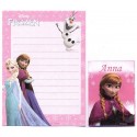 Kit 2 Conjuntos de Papel de Carta Pequeno Frozen Anna Disney