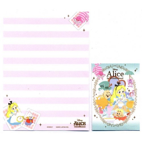 Kit 2 Conjuntos de Mini-Papel de Carta Disney Alice in Wonderland