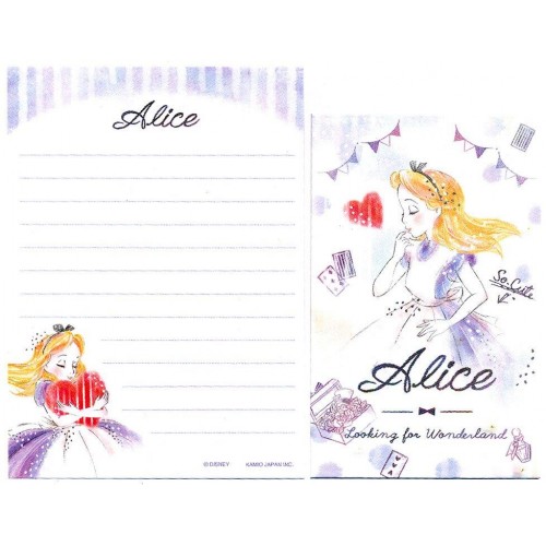 Conjunto de Mini-Papel de Carta Disney Alice Looking for Wonderland II