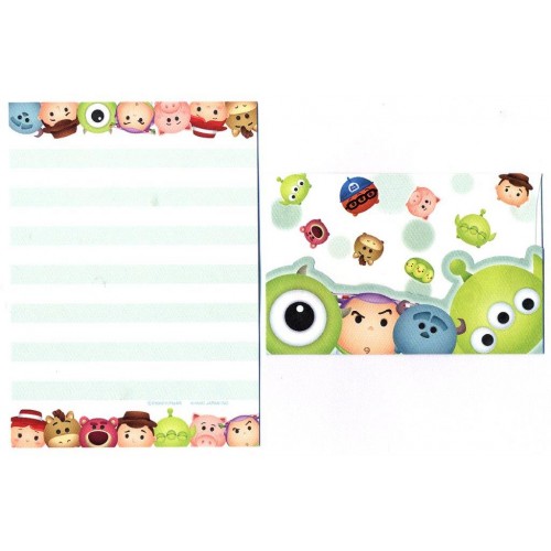 Kit 2 Conjuntos de Mini-Papel de Carta Toy Story Pixar Disney TSUM TSUM