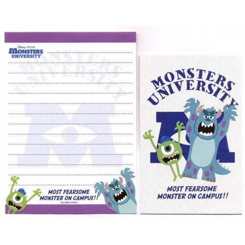 Kit 2 Conjuntos de Mini-Papel de Carta Monsters University Campus Pixar Disney