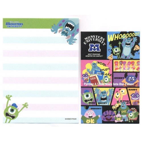 Kit 2 Conjuntos de Mini-Papel de Carta Monsters University Campus II Pixar Disney