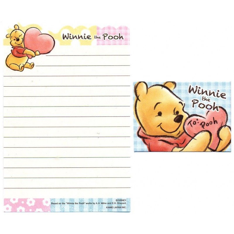 Kit 2 Conjuntos de Mini- Papel de Carta Disney Winnie the Pooh