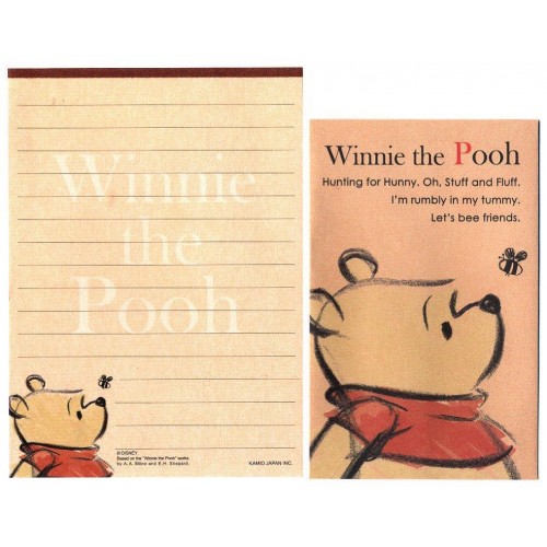 Conjunto de Mini Papel de Carta Disney Winnie the Pooh DUPLA