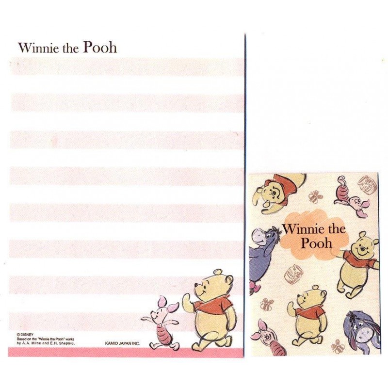 Conjunto de Mini Papel de Carta Disney Winnie the Pooh DUPLA II