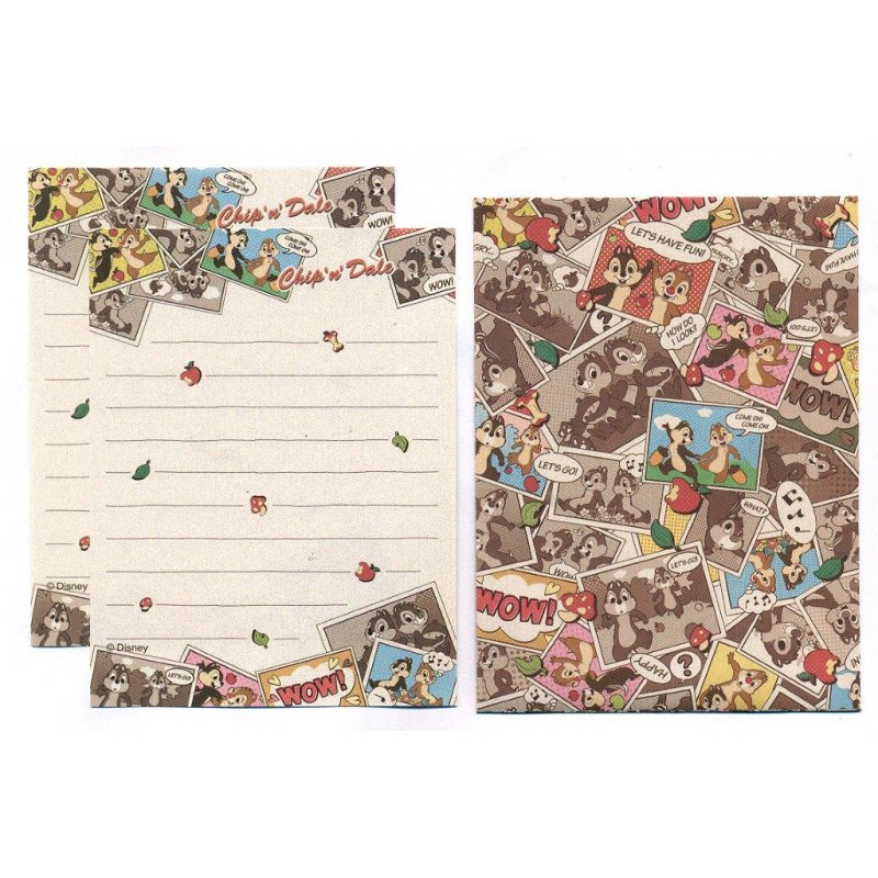 Conjunto de Mini Papel de Carta Disney Chip'n'Dale