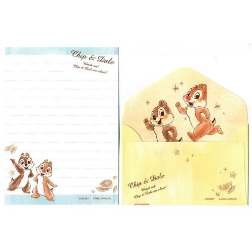 Kit 2 Conjuntos de Mini-Papéis de Carta Disney Chip & Dale