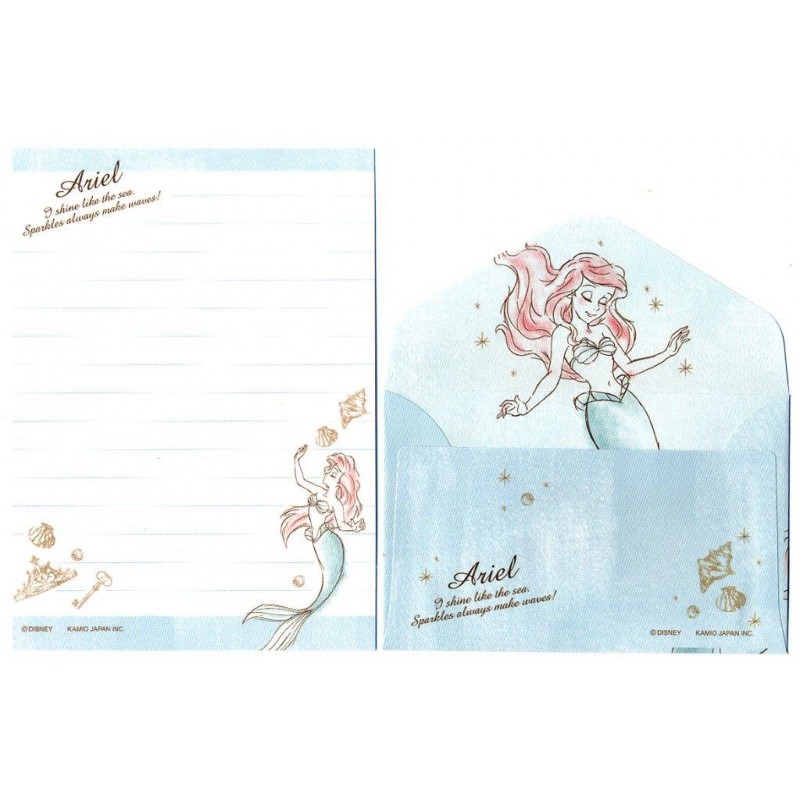 Kit 2 Conjuntos de Mini-Papéis de Carta Disney Ariel