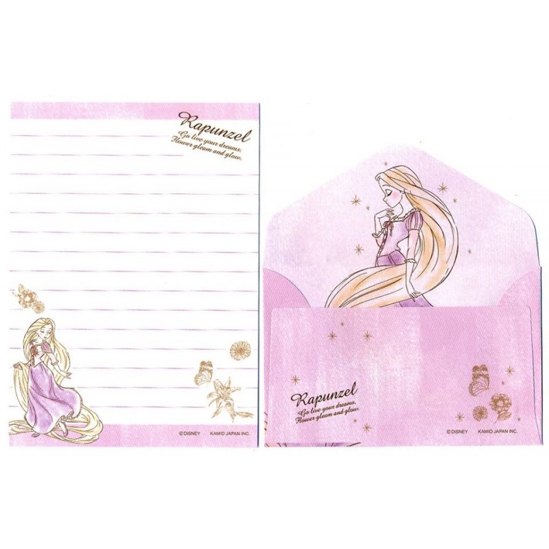 Kit 2 Conjuntos de Mini-Papéis de Carta Disney RAPUNZEL