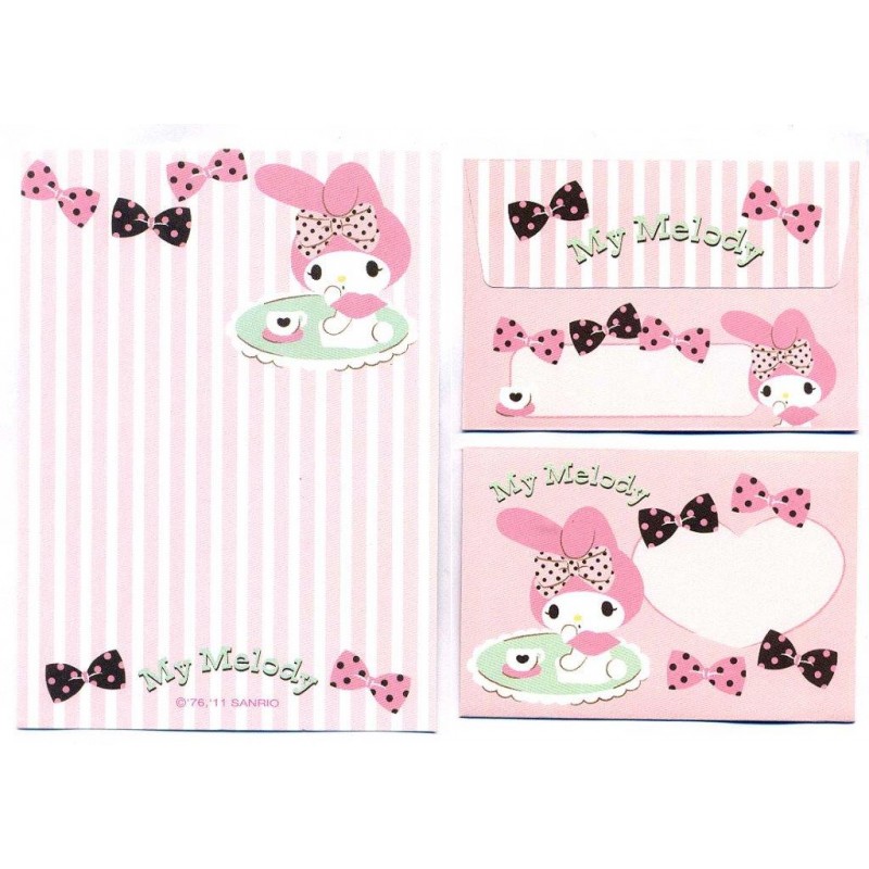 Ano 2011. Conjunto de Mini-Papel de Carta My Melody Tea - Sanrio