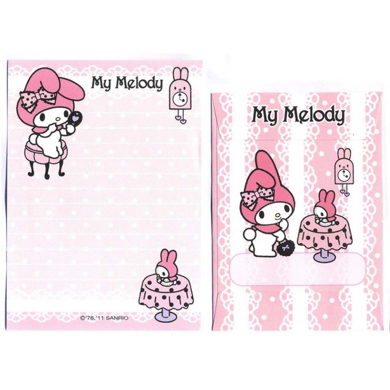 Ano 2011. Conjunto de Mini-Papel de Carta My Melody Tea2 - Sanrio