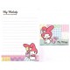 Ano 2013. Kit 2 Conjuntos de Mini-Papel de Carta My Melody Pretty - Sanrio