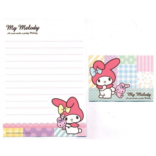 Ano 2013. Kit 2 Conjuntos de Mini-Papel de Carta My Melody Pretty - Sanrio