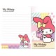 Ano 2013. Kit 2 Conjuntos de Mini-Papel de Carta My Melody Pretty - Sanrio
