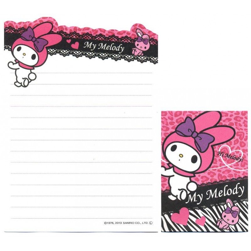 Ano 2013. Kit 2 Conjuntos de Mini-Papel de Carta My Melody Pink - Sanrio