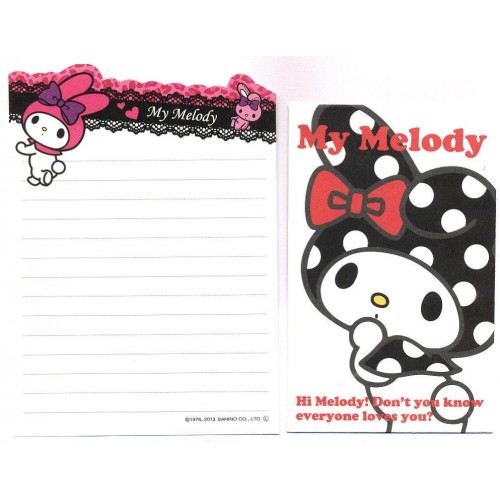 Ano 2013. Kit 2 Conjuntos de Mini-Papel de Carta My Melody Pink - Sanrio
