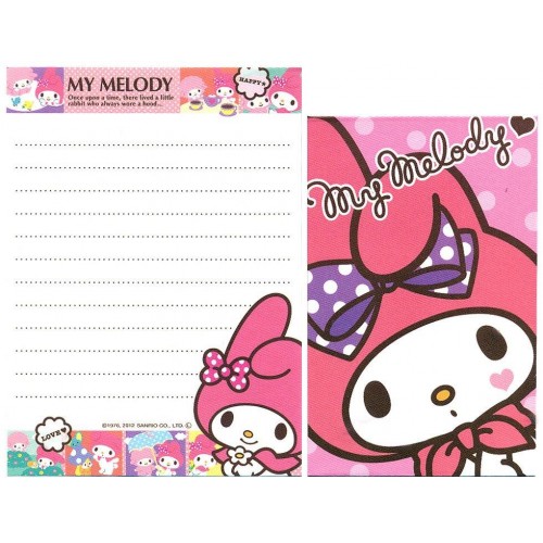 Ano 2015. Kit 2 Conjuntos de Mini-Papel de Carta My Melody Hood - Sanrio