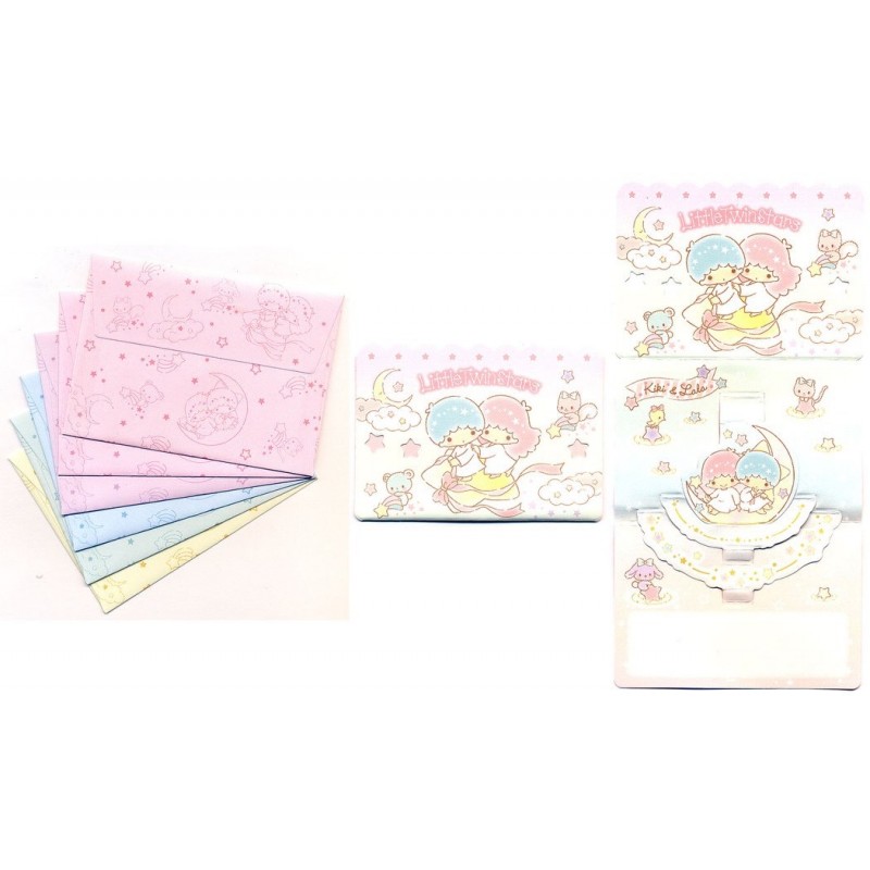 Ano 2016. Kit Mini-Cartão de Mensagem Little Twin Stars Sanrio