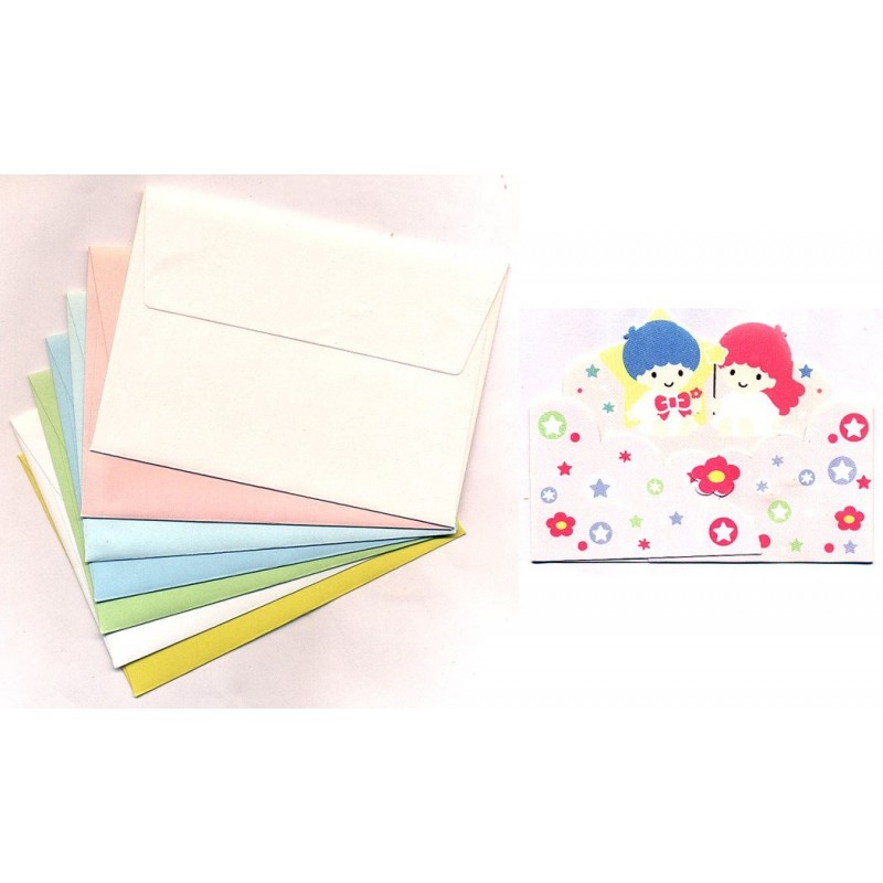 Ano 1997. Kit Mini-Cartão de Mensagem Little Twin Stars Sanrio