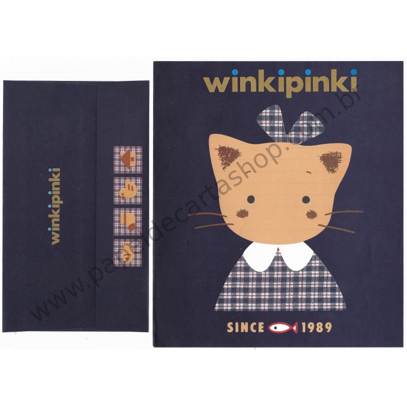 Ano 1991. Conjunto de Papel de Carta Winkipinki CAZ Sanrio