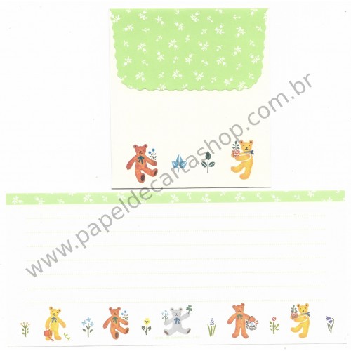 Ano 1995. Conjunto de Papel de Carta Honeyfield P Vintage Sanrio