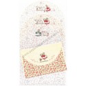 Ano 1990. Conjunto de Papel de Carta Marron Cream Trio Vintage Sanrio