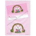 Ano 2000. Conjunto de Papel de Carta Hello Kitty Stars On Stage Pink Sanrio