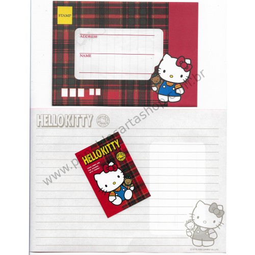 Ano 1988. Conjunto de Papel de Carta Hello Kitty Sem Postal Sanrio