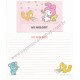 Ano 1986. Conjunto de Papel de Carta My Melody Days of Fun Vintage Sanrio Argentina