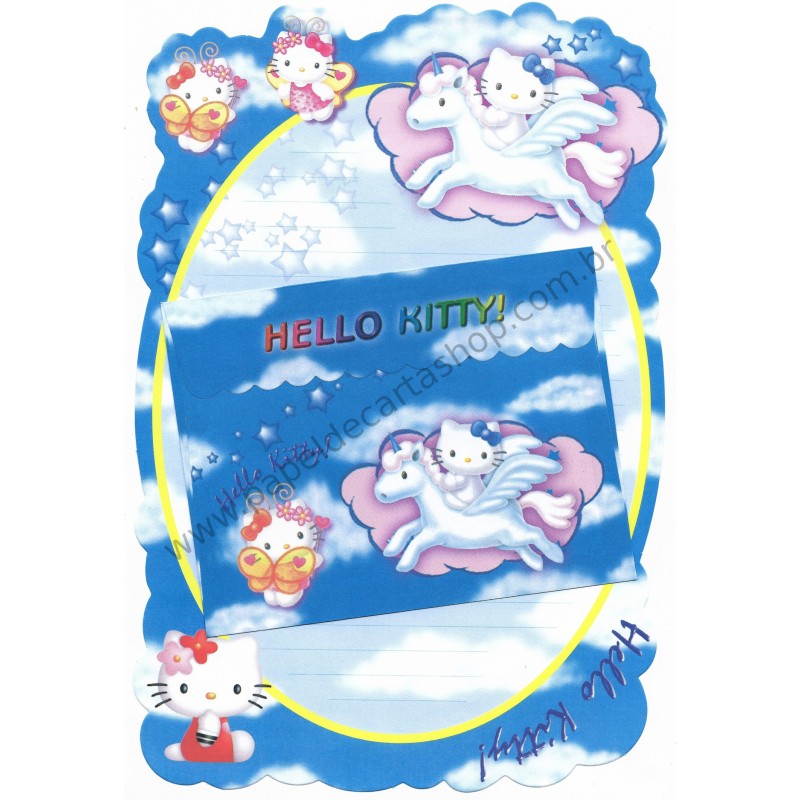 Conjunto de Papel de Carta Hello Kitty Fairy Kitty CDAZ Havaiana