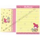 Ano 1996. Conjunto de Papel de Carta My Melody Straw Vintage Sanrio