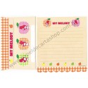 Ano 2001. Kit 4 Conjuntos de Papel de Carta My Melody Apples Vintage Sanrio