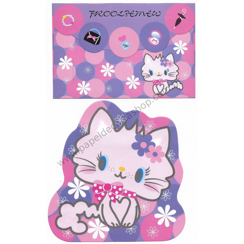 Ano 2005. Conjunto de Papel de Carta FROOLIEMEW - Original Sanrio