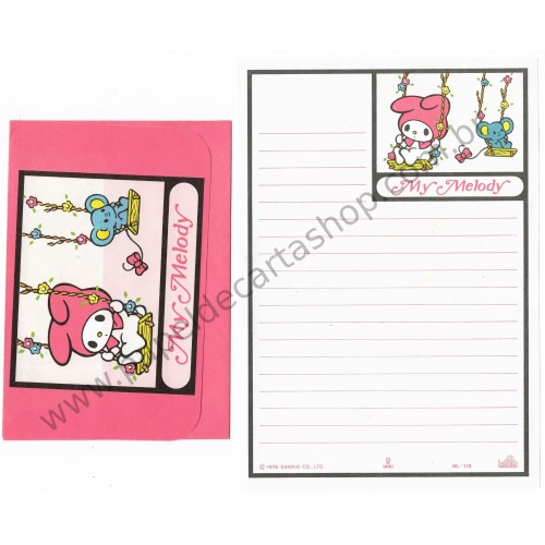 Conjunto de Papel de Carta My Melody CBR Antigo Sanrio Butterfly