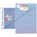 Conjunto de Papel de Carta Antigo Little Twin Stars Fishing Sanrio Soft Paper